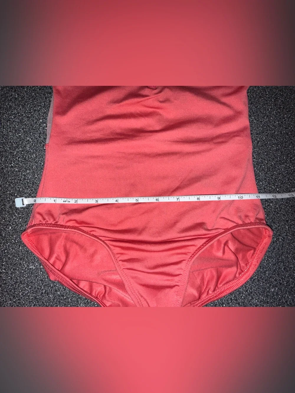 Motion Wear Sleeveless Coral Zip-Front Leotard Size Large Child (12-14)